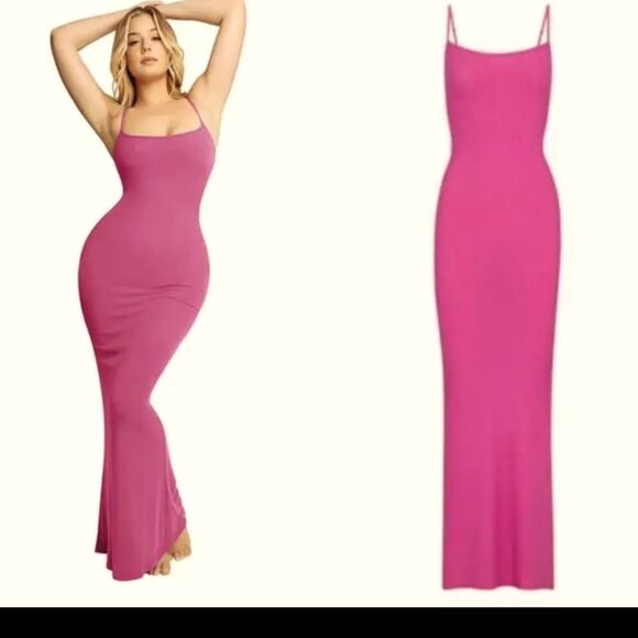Skims similar fabric maxi dress Pink - Picture 1 of 11